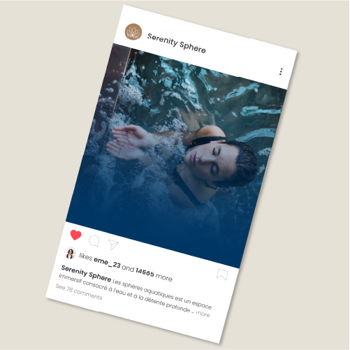 Post instagram personnalisé Serenity sphere