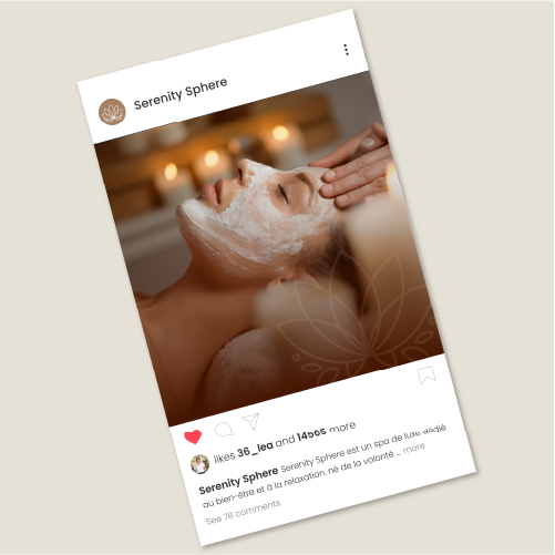 Post instagram personnalisé Serenity sphere